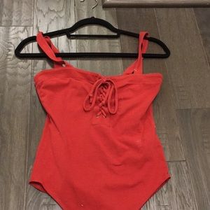 Red bodysuit
